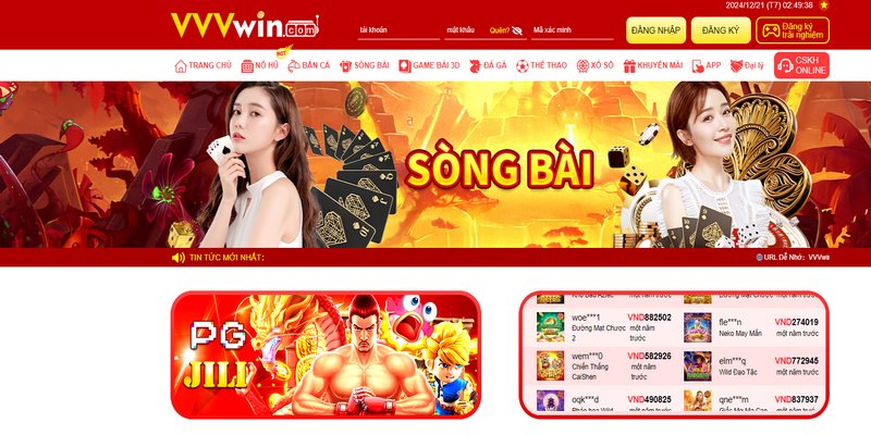 Sòng bài tại VVVWIN – Sảnh chơi đẳng cấp quốc tế